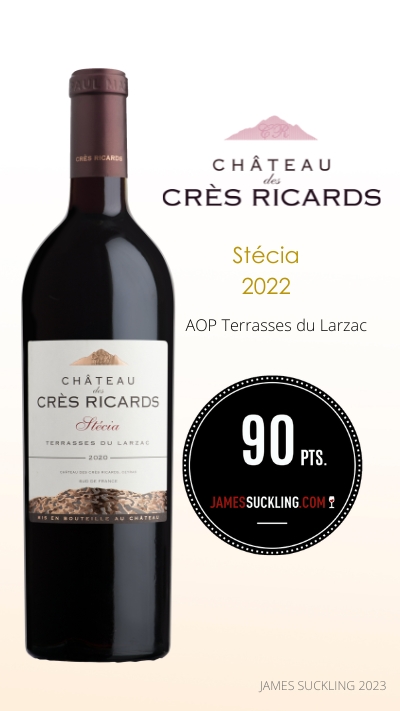 Château des Crès Ricards - Stécia 2022 - AOP Terrasses du Larzac - James Suckling